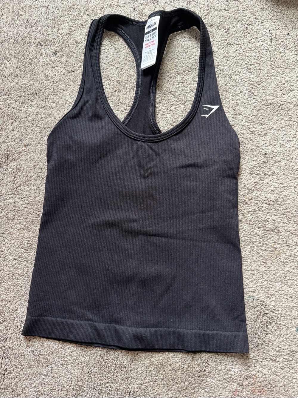 Gymshark Black Racerback Seamless Tank Top